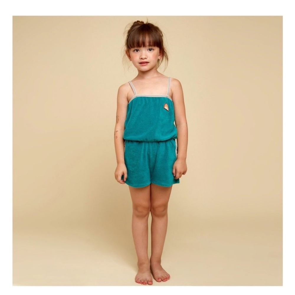 Hundred Pieces Sunny Velour Terry Romper Staps Shorts Toddler